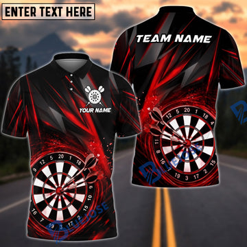 BlueJose Darts Dynamic Energy Burst Personalized Name, Team Name Unisex Shirt (4 Colors)