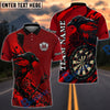BlueJose Darts Raven Gothic Roses Personalized Name, Team Name Unisex Shirt (4 Colors)