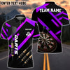 BlueJose Darts Metalic Style Personalized Name, Team Name Shirt (6 Colors)