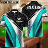 BlueJose Billiards 8 Ball Metallic Plate Pattern Customized Name, Team Name 3D Shirt (6 Colors)