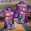 BlueJose Bowling And Pins Funny Never Give Up Graffiti Pattern Customized Name, Team Name 3D Shirt (4 Colors)