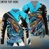 Bluejose Trout Fishing Black Blue Scratch Sport Custom Name & Team Name 3D Shirts