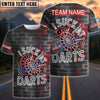 BlueJose Darts I Suck At Darts Neon Quote Design Personalized Name Shirt