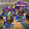 BlueJose Bowling Street Strike Graffiti Skater Style Customized Name, Team Name 3D Shirt (4 Colors)