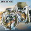 Bluejose Bass Fishing Skin Dynamic Jump New Custom Name & Team Name 3D Shirts