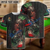 BlueJose Billiards 8 Ball Aztec Warrior Spirit Pride Mexico Eagle Serpent Design Personalized Shirt