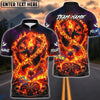 BlueJose Darts Skull Ghost Rider Inferno Flame Personalized Name, Team Name Unisex Shirt (4 Colors)