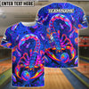 BlueJose Bowling And Pins Scorpion Psychedelic Neon Customized Name, Team Name 3D Shirt (4 Colors)