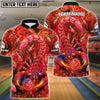 BlueJose Bowling And Pins Scorpion Psychedelic Neon Customized Name, Team Name 3D Shirt (4 Colors)