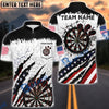 BlueJose Darts USA Patriotic Target Burst Personalized Name, Team Name Unisex Shirt (6 Colors)