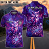 BlueJose Darts Galaxy Geometric Owl Compass Crystal Dartboard Personalized Name, Team Name Unisex Shirt (4 Colors)