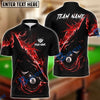BlueJose Billiards Ball 8 Dark Shark Customized Name, Team Name 3D Shirt (4 Colors)