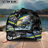 BlueJose Fishing Cracked Texture Gold Black Splash Graphic Personalized Cap (13 Breeds)