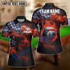 BlueJose Billiards Ball 8 American Flag Fire Customized Name, Team Name 3D Shirt