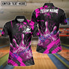 BlueJose Bowling And Pins Grunge Flame Customized Name 3D Shirt ( 6 Colors)