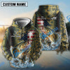 Bluejose Bass Fishing American Flag Camo Cross Skin Custom Name & Team Name 3D Shirts