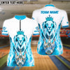 BlueJose Bowling And Pins Lion King Glass Customized Name, Team Name 3D Shirt (4 Colors)