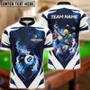 BlueJose Billiards 8-Ball Infernal Break Customized Name, Team Name 3D Shirt (4 Colors)