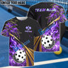BlueJose Pickleball Ball Fire Golden Line Premium Personalized Name, Team Name Unisex Shirt (4 Colors)