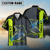 BlueJose Personalized Catfish Fishing Green Line Sport Jersey Fishing Shirts