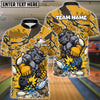 BlueJose Bowling And Pins Boxing Bulldog Explosion Cartoon Style Customized Name, Team Name 3D Shirt (4 Colors)