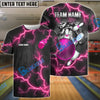 BlueJose Bowling And Pins The Power Of The God Of Thunder Customized Name 3D Shirt (4 Colors)