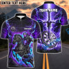 BlueJose Darts Fantasy Knight Thunder Lightning Pattern Multicolor Options Personalized Name Shirt (4 Colors)