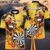 BlueJose Darts Flame Lion Personalized Name, Team Name Shirt (4 Colors)