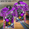 BlueJose Bowling And Pins Boxing Bulldog Explosion Cartoon Style Customized Name, Team Name 3D Shirt (4 Colors)
