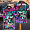BlueJose Darts Cool Shark Graffiti Style Multicolor Options Personalized Name Shirt (4 Colors)