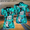 BlueJose Bowling Spare Me Cartoon Fire Burst  Customized Name, Team Name 3D Shirt (4 Colors)