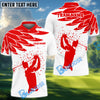 BlueJoses Golf and Wing Pattern Customized Name 3D Shirt (4 Colors)