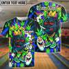 BlueJose Bowling And Pins 420 King Smoking Ball Customized Name, Team Name 3D Shirt (4 Colors)