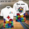 BlueJose Bowling And Pins Autism Awareness Customized Name, Team Name 3D Shirt (2 Colors)