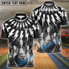 BlueJoses Bowling And Pins Thunder Rain Flame Customized Name 3D Shirt ( 6 Colors)