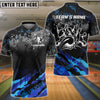 BlueJose Camo Bowling Premium Multicolor Customized Name 3D Shirt (5 Colors)
