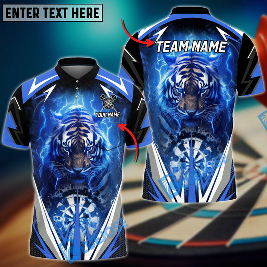 BlueJose Darts Thunder Tiger Personalized Name, Team Name Shirt