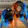 BlueJose Blue Fire Dartboard Customized Name, Team Name Unisex Shirt