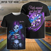 BlueJose Darts Purple Girl & Skull Personalized Shirt