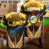 BlueJose Billiards 9 Ball Yellow Lightning Personalized Name, Team Name Shirt