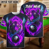BlueJose Billiards 8 Ball Wings Fiery Tiger Personalized Name, Team Name Unisex Shirt (4 Colors)