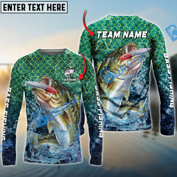 Bluejose Bass Fishing Yellow Fin Sport Custom Name & Team Name 3D Shirts