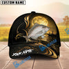 BlueJose Fishing Moonlight Gold Ocean Personalized Name Classic 3D Cap (13 Breeds)