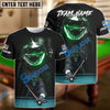 BlueJose Billiards Ball 8 Shark Reaper Personalized Name & Team Name Shirt (4 Colors)