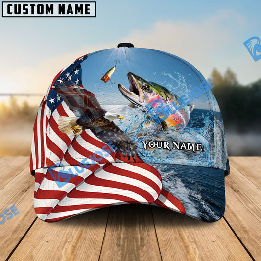 BlueJose Eagle Flag Trout Fishing Classic Cap