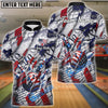 BlueJoses Bowling American Patriot Customized Name, Team Name 3D Shirt