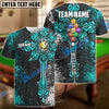 BlueJose Billiards Ball 9 Cross Personalized Name, Team Name Unisex Shirt (4 Colors)