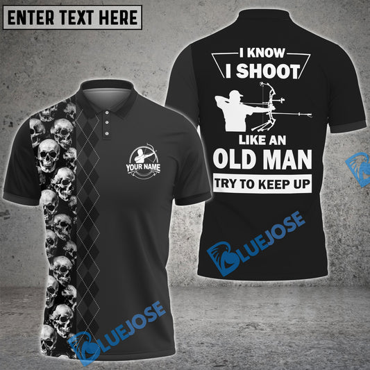 BlueJose  I Know I Shoot Like an Old Man Archery Personalized Unisex Shirt