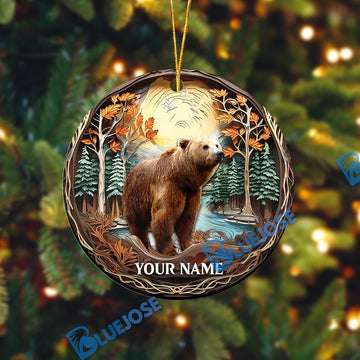 Custom Bear Customized Hunting Shape Acrylic Ornament