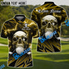 BlueJose Golf Deadly Thunder Skull Customized Name, Team Name 3D Shirts (4 Colors)